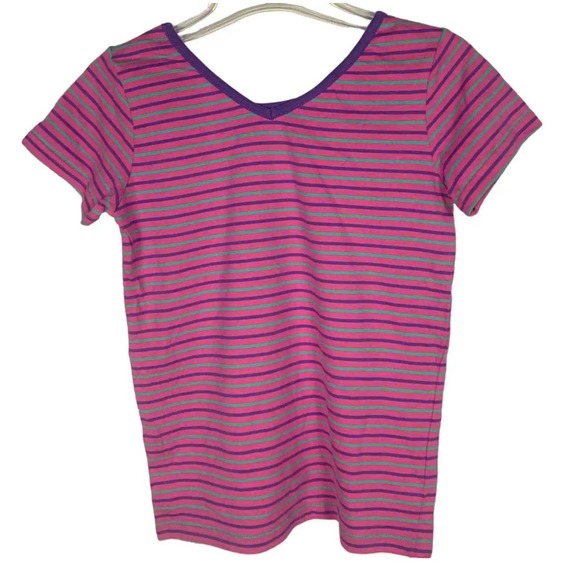 Stylish FILA Girls Pink Striped T-Shirt * Size 10/12 (NWOT)  K212 - Picture 2 of 6